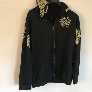 Beautiful black hoodie zipper